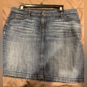 Ann Taylor Loft Modern Fit Blue Jean Skirt size 10